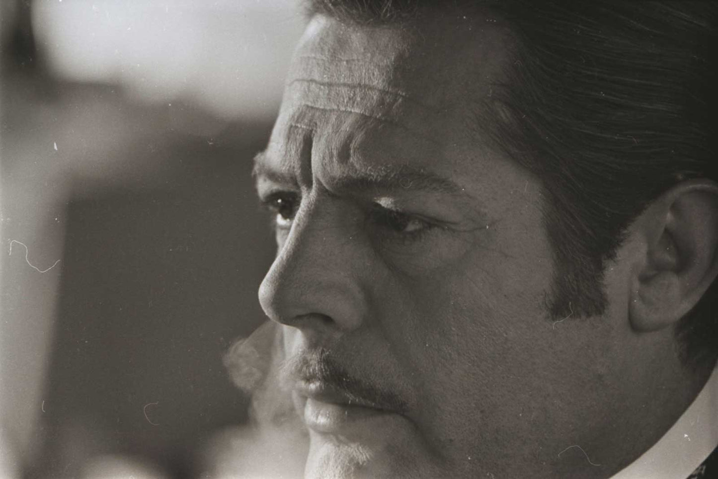 Close-up of Marcello Mastroianni, 1975